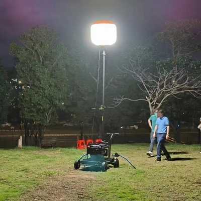 LED Mobil Aydınlatma Kuleleri için Beyaz Yayımlayıcı Renkli Taşınabilir Tripod Balon Işığı