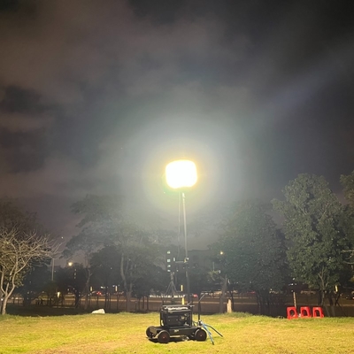500W Endüstriyel LED Balon İş Işığı ETL Sertifikalı Mobil Tripod Teleskop Standı