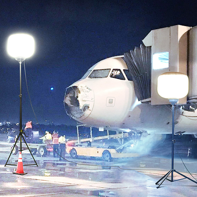 Mobil Beyaz Balon Işıkları Film 500W Led Light Tower Mühendislik İnşaatı için Mobil Led