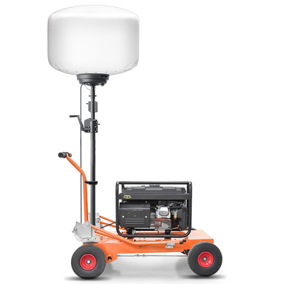 Trolley Lighting LED Balon Işık Kulesi 1400W Mast Işık Kulesi Yangın ve Kurtarma için