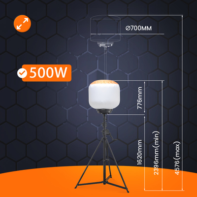 Etkinlikler Teleskopik Çekici Işık Kulesi 500W LED Balon Büyük Etkinlikler İçin Mobil Işık Kulesi