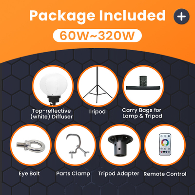 Partiler ve Özel Olaylar için Taşınabilir Led Tower 320W RGB Led Balon Lambaları