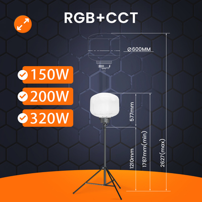 11250lm Balon Işık Kulesi 150Watt Evrenler İçin Taşınabilir İş Işığı