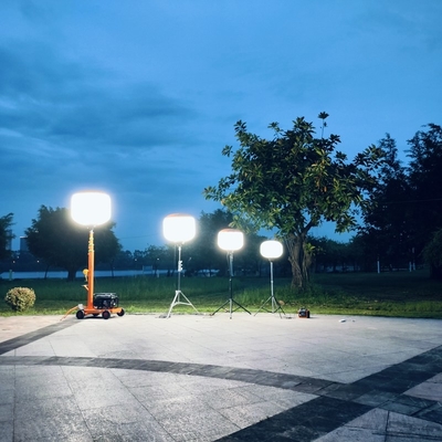 Parlak LED Işıklar İş Işıkları 200W LED Balon Işık Kulesi Işıklandırma İçin Dışarıda