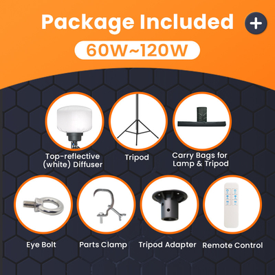 5000 Saat Balon LED Işık 60W 100W Parti Kampları için LED Işık Kulesi