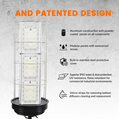 1000W İnşaat İş Alanı LED Şişirilmiş 360 Derece Balon Işığı IP65 Yüksek Lumen