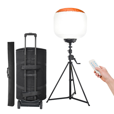 500W Taşınabilir Balon Işık Kulesi 160lm/W Geçici İşler İçin Yüksek Parlaklık Işık Yol İşleri