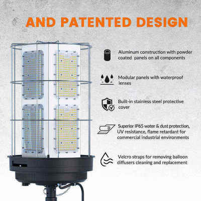 Fabrika Özel 36W Dış Mekan LED Projektör Ayarlanabilir Spot Işık Afet Yardımı Kampları için Ayarlanabilir Direk Yüksekliği